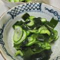 ぱにぱる's cooksnap of when they made きゅうりとわかめの酢の物.