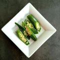 ひさかた's cooksnap of when they made 紅オクラ・オクラは冷凍→解凍で加熱なし.
