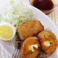 4児男子母さんの台所's cooksnap of when they made 味つけ南瓜で作る肉入りコロッケ美味.