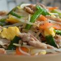 Nakatojias's cooksnap of when they made 豚にらもやしの塩だれ卵炒め.