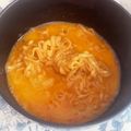 ✧RRR✧'s cooksnap of when they made チキンラーメンアレンジ ピリ辛卵つけ麺！.