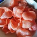 ☆ち−ゆこ☆'s cooksnap of when they made ノンオイル♪レンジで出来るエビせんべい✡.