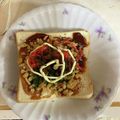 クック5JVRUQ☆'s cooksnap of when they made 天かす　お好み焼き風オガタトースト.