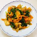 あっこ姉's cooksnap of when they made 老化防止★にんじんとほうれん草の鶏肉炒め.
