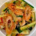 あい♪らんど's cooksnap of when they made きゅうりと竹輪のキムチナムル.