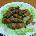55才のおじさん's cooksnap of when they made 甘辛タレ☆ししとうの豚肉巻き.