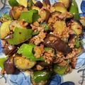クック6A01DE☆'s cooksnap of when they made ナスピーマンと挽き肉オイスター炒め.