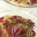 ★peace★'s cooksnap of when they made 簡単　ミョウガとトマトの冷製パスタ.