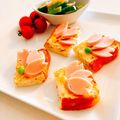 mayurich's cooksnap of when they made ♡春のギョニソお花トースト♡.