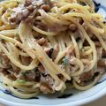 pinokoのこ's cooksnap of when they made 納豆ツナマヨパスタ.