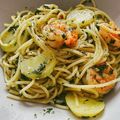 yokoyoko76's cooksnap of when they made エビとジャガイモのジェノベーゼパスタ♪.