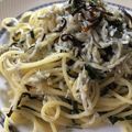 norinorizo's cooksnap of when they made しらすと大葉と塩昆布のオイルパスタ.