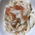 クックRKKOMT☆'s cooksnap of when they made なんと材料4つ！明太クリームうどん.