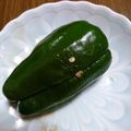 クック00Q0QZ☆'s cooksnap of when they made 丸ごとピーマンの肉詰め【ズボラレシピ】.
