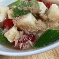 ＊＊まるふく＊＊'s cooksnap of when they made トマトオクラ山芋ツナのお浸し(和風).