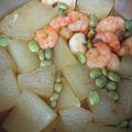八百屋の女将's cooksnap of when they made 夏☆冷やしてもおいしい♪冬瓜とエビの煮物.