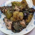 JRまりん's cooksnap of when they made 僕にもできた【秋鮭となすの胡麻味噌炒め】.