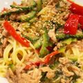 子うさぎoxo's cooksnap of when they made ゴーヤとツナ缶のパスタ.
