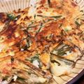 さやポニョ's cooksnap of when they made 捨てないで♪セロリの葉っぱのチヂミ.