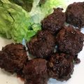saki1010's cooksnap of when they made 合挽き肉でサイコロステーキ　ワインソース.