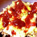 クック新人モノ's cooksnap of when they made 炊飯器でチキンライスのオムライス.