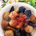 ゆるмαмα's cooksnap of when they made 超簡単！肉団子となすの甘酢あんかけ丼.