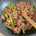 YU-ZEN's cooksnap of when they made 牛肉とアスパラガスのオイスターソース炒め.