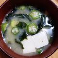 フリージア♬'s cooksnap of when they made とろ〜り【オクラとワカメの味噌汁】.
