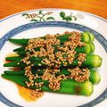 Emihann's cooksnap of when they made 5分おつまみ♪オクラの柚子胡椒中華サラダ.