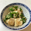 しげその's cooksnap of when they made 切って和えるだけ☆オクラ豆腐の揚げ玉和え.