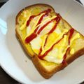 aaikoo's cooksnap of when they made ボリュームＵＰ！目玉焼きトースト★.