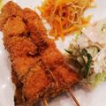 えむむく's cooksnap of when they made 【農家のレシピ】なすとささみの串揚げ.