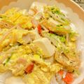 hiromi_ja's cooksnap of when they made 節約ボリューム副菜！豆腐と豆苗の卵とじ！.