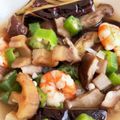 クックJO0PB3☆'s cooksnap of when they made 白だしで味付け☆焼き茄子の椎茸オクラたれ.