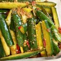 かなえ369's cooksnap of when they made 簡単キュウリ大量／ピリ辛ニンニク醤油漬け.