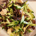 ダイナソーとペンギン's cooksnap of when they made 簡単✿きくらげと鶏皮ときゅうりの和え物✿.