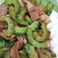 ささささ＆＊'s cooksnap of when they made ゴーヤとベーコンのマヨ醤油炒め.