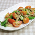 umemodoki's cooksnap of when they made トマトとオクラとしめじの胡麻和え.