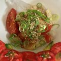 クック5JVRUQ☆'s cooksnap of when they made キムチ　トマト　油揚げ冷やしオガタうどん.