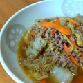 ちーまぐ's cooksnap of when they made 白菜とミンチの白だしめんつゆ炒め.