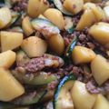 okapi☆☆'s cooksnap of when they made ズッキーニとじゃがいもの甘辛ひき肉炒め.