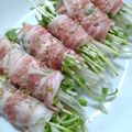 ねこはがき's cooksnap of when they made レンジで簡単☆豆苗と大根の豚バラ巻き.
