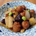 やなぎだまこ's cooksnap of when they made 超簡単！肉団子となすの甘酢あんかけ丼.