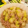 ainuinu's cooksnap of when they made 冬瓜の煮物♪とうがん・あんかけ・豚ひき肉.