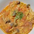 食いしん坊あー's cooksnap of when they made 豆乳でトマトクリーム風パスタ.