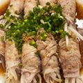 ナス系's cooksnap of when they made レンチンde♬中華風もやし豚巻きポン酢.