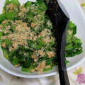 mao.'s cooksnap of when they made つるむらさきと納豆の梅和え.