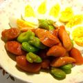 ママdeko's cooksnap of when they made そら豆とウインナーの炒め物.