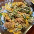 minoriloca's cooksnap of when they made やみつき！オクラのツナマヨコーンサラダ.