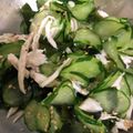 さかな５３４０'s cooksnap of when they made 鶏胸肉ときゅうりとわかめの酢の物.